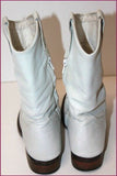 HIP Mi Bottes Cuir Blanc Doublées Cuir T 35 BE