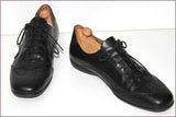PIERRE CARDIN Sneakers à Lacets Cuir Noir T 41 TBE