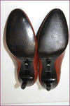 MINELLI Escarpins à Lacets Cuir Marron Cognac Clair T 40 TBE