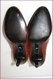 MINELLI Escarpins à Lacets Cuir Marron Cognac Clair T 40 TBE