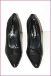 SAN MARINA Escarpins Cuir Lisse Noir Hauts Talons Fins T 39 TTBE
