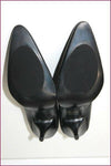 SAN MARINA Escarpins Cuir Lisse Noir Hauts Talons Fins T 39 TTBE