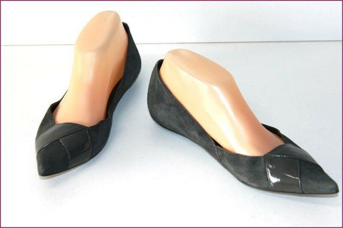 JONAK Escarpins Pointus Cuir et Daim Gris Petits Talons T 38 TBE