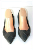JONAK Escarpins Pointus Cuir et Daim Gris Petits Talons T 38 TBE