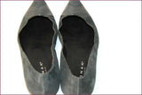 JONAK Escarpins Pointus Cuir et Daim Gris Petits Talons T 38 TBE