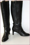 MANFIELD Bottes Genoux Cuir Lisse Doublées Cuir T 36.5 TBE