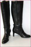 MANFIELD Bottes Genoux Cuir Lisse Doublées Cuir T 36.5 TBE