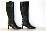 MANFIELD Bottes Genoux Cuir Lisse Doublées Cuir T 36.5 TBE