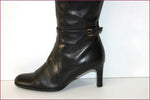 MANFIELD Bottes Genoux Cuir Lisse Doublées Cuir T 36.5 TBE