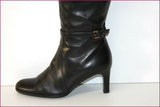 MANFIELD Bottes Genoux Cuir Lisse Doublées Cuir T 36.5 TBE