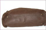 Z & J   Sac Shopping Cuir Peau Marron Foncé TBE