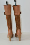 Bottes ZARA TRAFALUC Cuir et Daim Marron T 39 TTBE