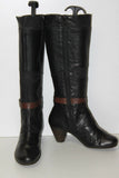 HISPANITAS Bottes à Talons Cuir Grainé Noir T 37 BE