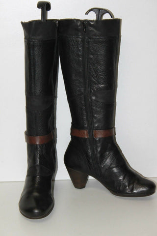 HISPANITAS Bottes à Talons Cuir Grainé Noir T 37 BE