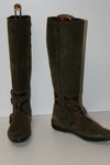 TREMP Bottes Daim Vert Chasse Talons Plats T 38 TBE