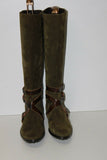 TREMP Bottes Daim Vert Chasse Talons Plats T 38 TBE