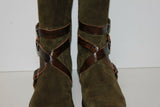 TREMP Bottes Daim Vert Chasse Talons Plats T 38 TBE