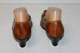 XSA Escarpins Cuir Marron Clair Doublés Cuir T 35.5 TBE