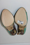 SAN MARINA Escarpins Cuir Façon Reptile Multicolore Pastel T 38 TBE