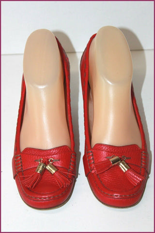 LANCEL Escarpins Flirt Tout Cuir Grainé Rouge T 36 TBE
