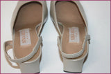NINA RICCI Escarpins Ouverts Tout Cuir Teinte Brume Nacrée T 36.5 ETAT NEUF