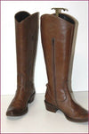 A & M Bottes Cuir Marron Doublées Cuir T 37 TBE