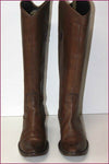 A & M Bottes Cuir Marron Doublées Cuir T 37 TBE