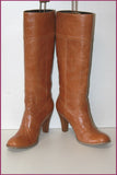 PASCAL MORABITO Bottes Fourrées Cuir Marron Clair T 40 TBE