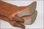 PASCAL MORABITO Bottes Fourrées Cuir Marron Clair T 40 TBE