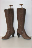 PASTELLE Bottes à Talons Cuir Marron Taupe Doublées Cuir T 38 BE