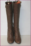 PASTELLE Bottes à Talons Cuir Marron Taupe Doublées Cuir T 38 BE