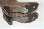 PASTELLE Bottes à Talons Cuir Marron Taupe Doublées Cuir T 38 BE