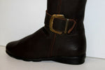 ARCHE Mi Bottes Cuir Grainé Souple Marron Foncé T 35 TTBE