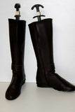 ARCHE Mi Bottes Cuir Grainé Souple Marron Foncé T 35 TTBE