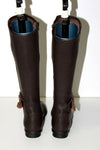 ARCHE Mi Bottes Cuir Grainé Souple Marron Foncé T 35 TTBE