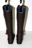 ARCHE Mi Bottes Cuir Grainé Souple Marron Foncé T 35 TTBE