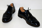 CHEVIGNON Derby à Lacets Cuir Bleu Iris Nuancé Noir T 41 TBE