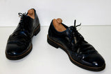 CHEVIGNON Derby à Lacets Cuir Bleu Iris Nuancé Noir T 41 TBE