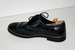CHEVIGNON Derby à Lacets Cuir Bleu Iris Nuancé Noir T 41 TBE