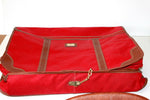GYL Valise Bagage Porte Habits Toile Imperméable Rouge TBE