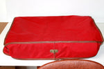 GYL Valise Bagage Porte Habits Toile Imperméable Rouge TBE