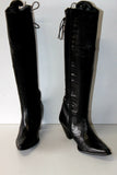 PARIS TENUS Bottes Pointues Cuir Noir Lacets sur l'arrière T 37.5 TBE