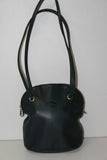LONGCHAMP Sac Besace Cuir Bleu Nuit Porté Epaule TTBE