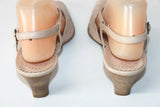 PIETRO BIANCHI Escarpins Ouverts Cuir Ajouré Beige T 38 TTBE