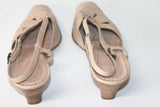 PIETRO BIANCHI Escarpins Ouverts Cuir Ajouré Beige T 38 TTBE