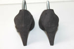 BALMAIN Escarpins Pointus Nubuck Noir Hauts Talons T 38 TBE