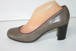 NOE Escarpins Cuir Marron Taupe Doublés Cuir Talons Larges T 40 BE