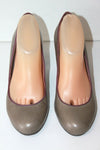 NOE Escarpins Cuir Marron Taupe Doublés Cuir Talons Larges T 40 BE