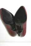ROMANINI Escarpins Vintage Cuir Façon Reptile Bordeaux T 36 TBE