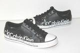 CALVIN KLEIN Tennis Sneakers Cuir Noir et Blanc T 40 Quasi Neuves